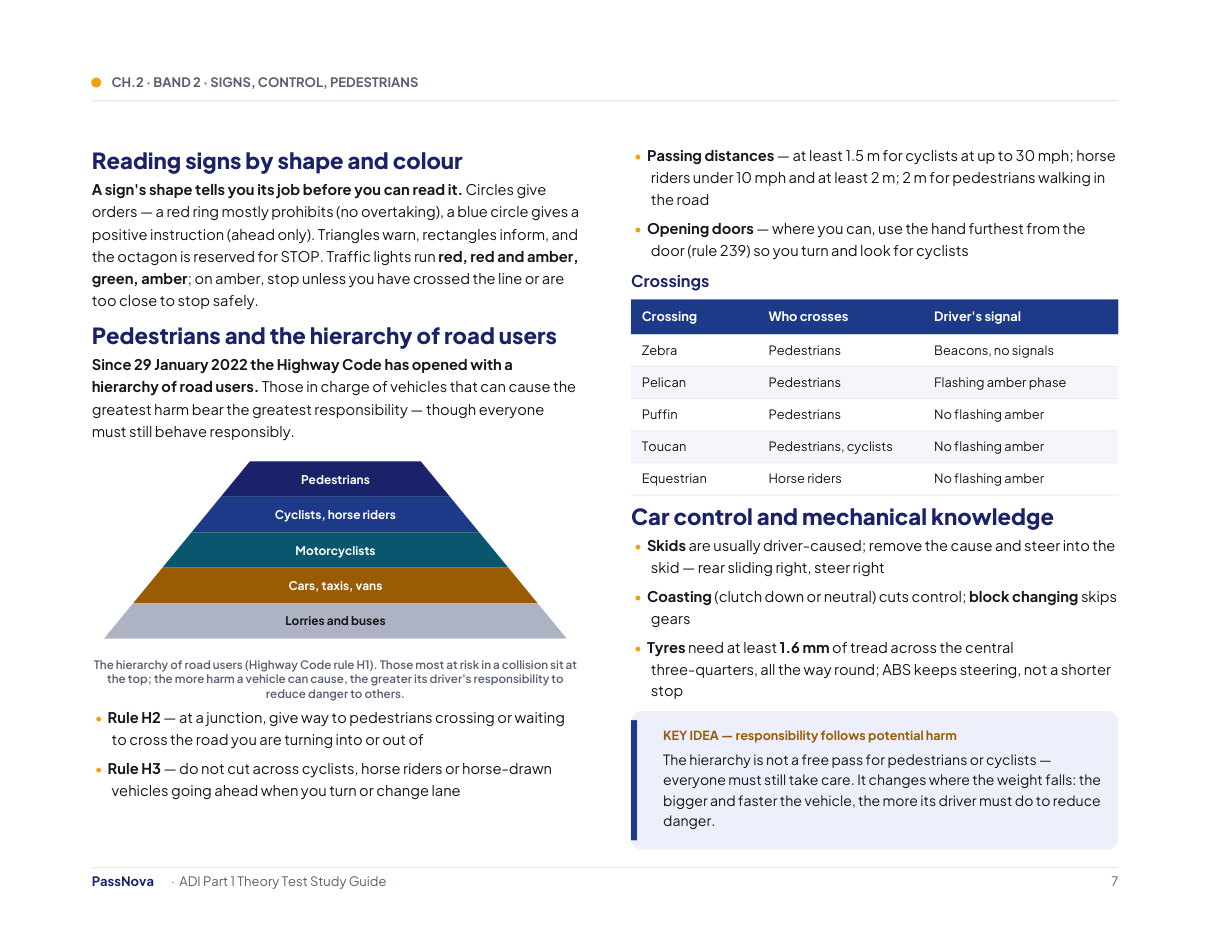 Sample page from the ADI Part 1 Theory Test study guide