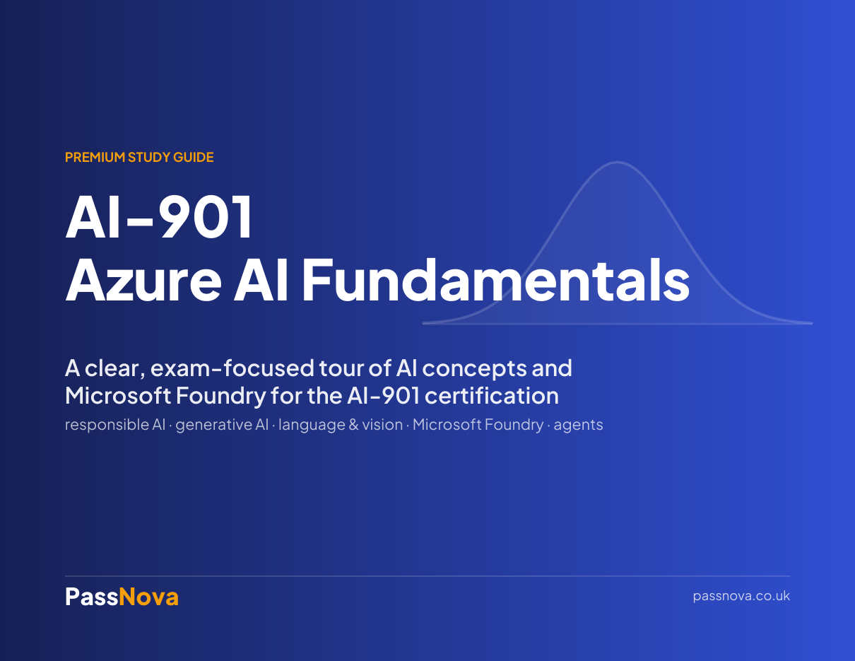 Microsoft AI-901 (Azure AI Fundamentals) study guide cover