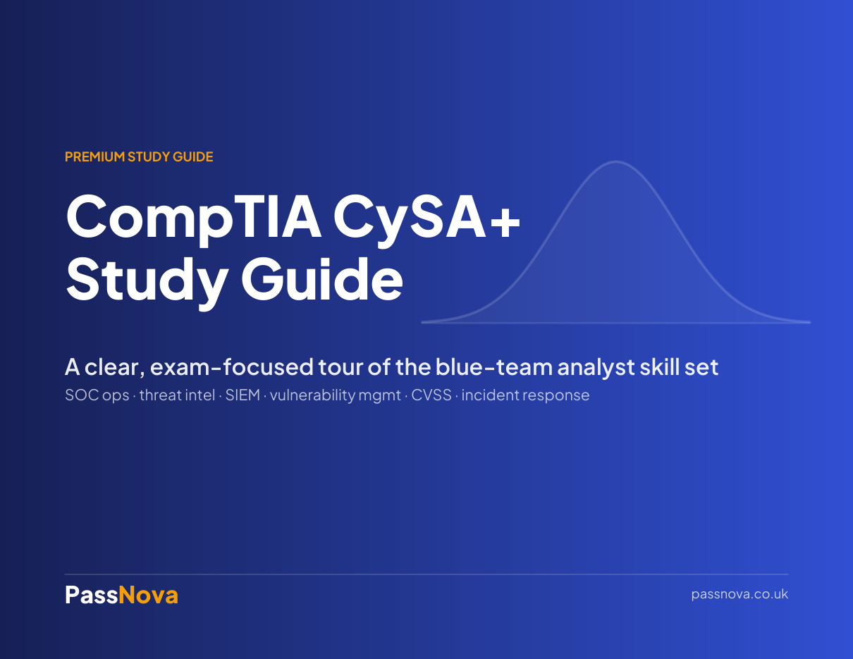 CompTIA CySA+ study guide cover