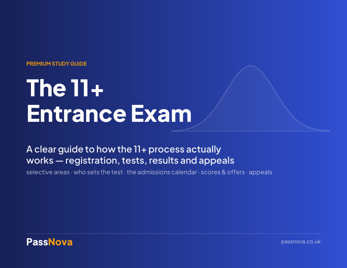 11+ Entrance Exam study guide cover
