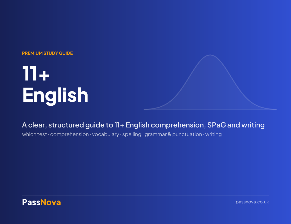 11+ English study guide cover