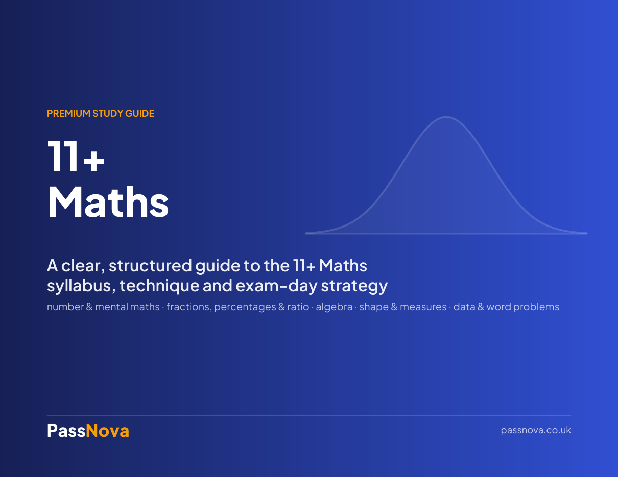 11+ Maths study guide cover