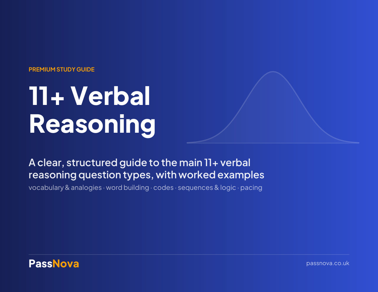 11+ Verbal Reasoning study guide cover