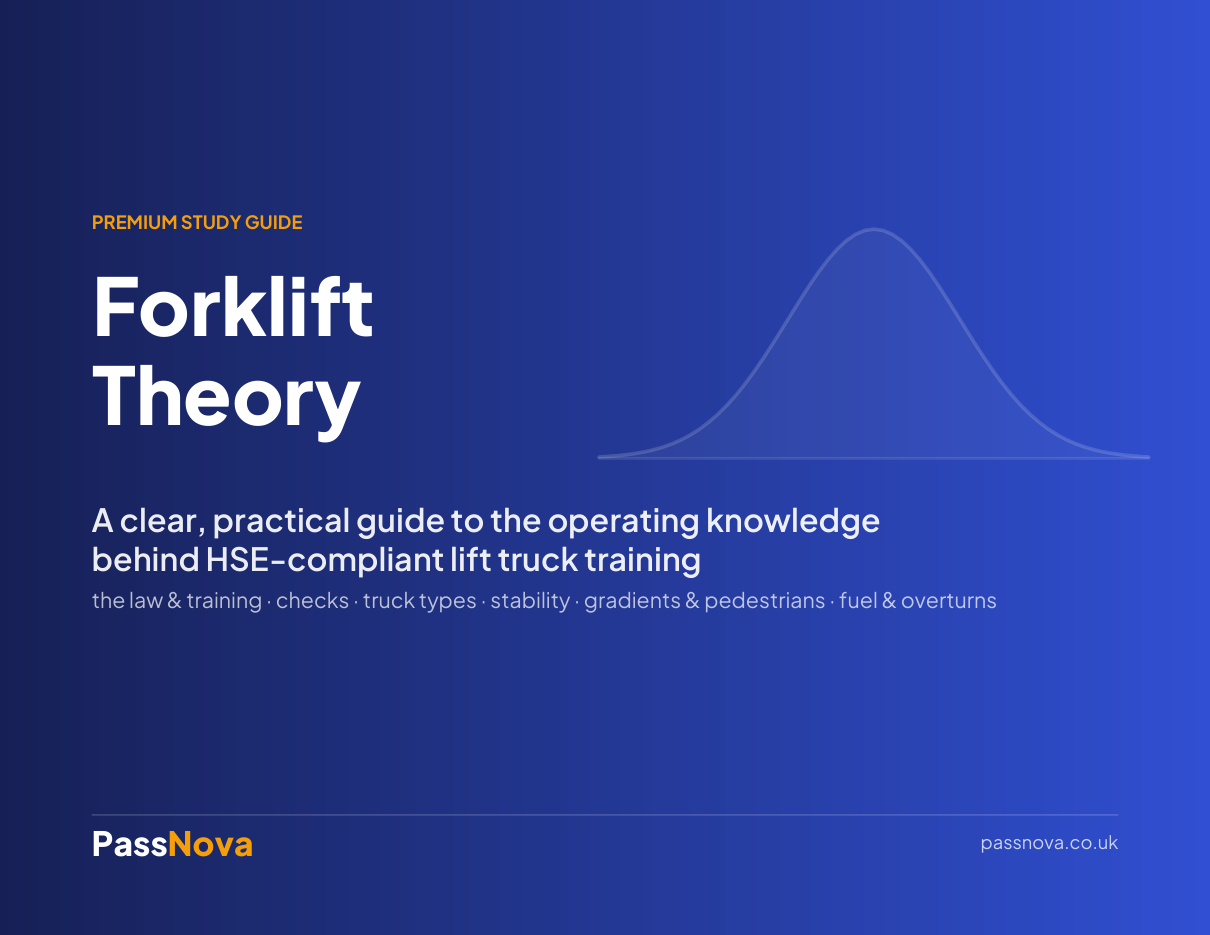 Forklift Theory Test study guide cover