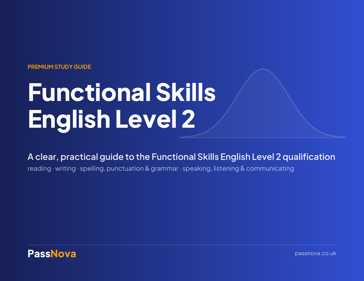 Functional Skills English L2 study guide cover