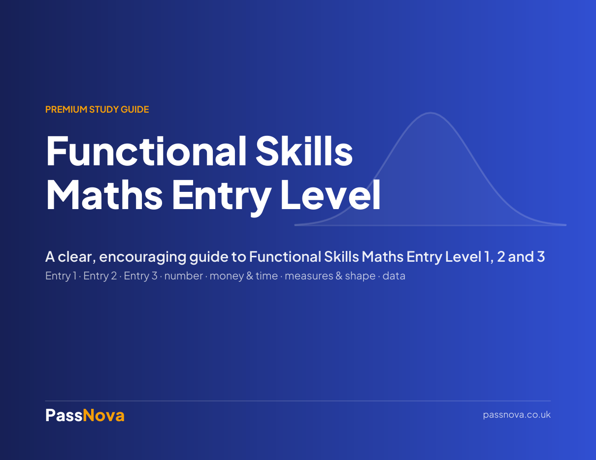 Functional Skills Maths Entry Level study guide cover