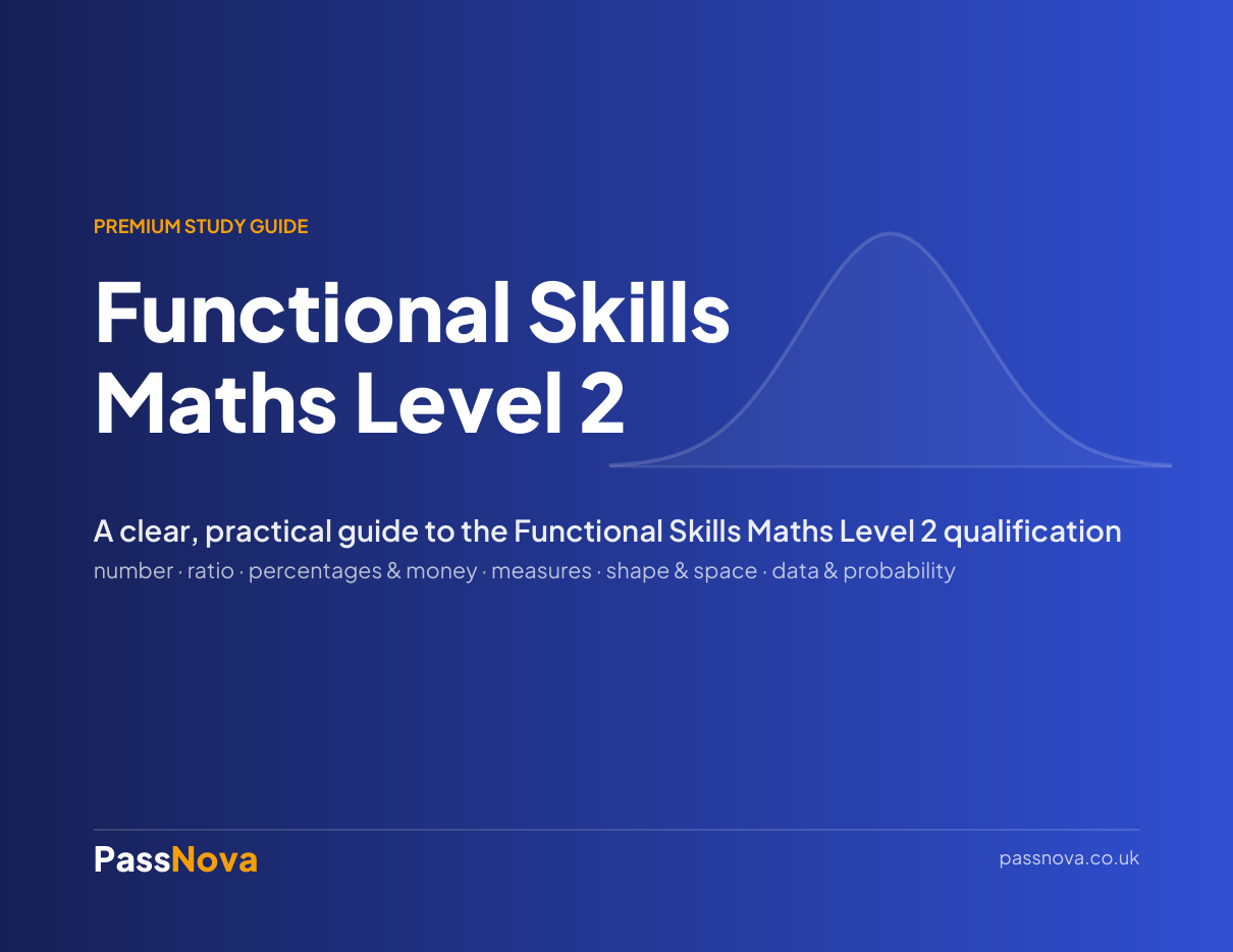 Functional Skills Maths L2 study guide cover