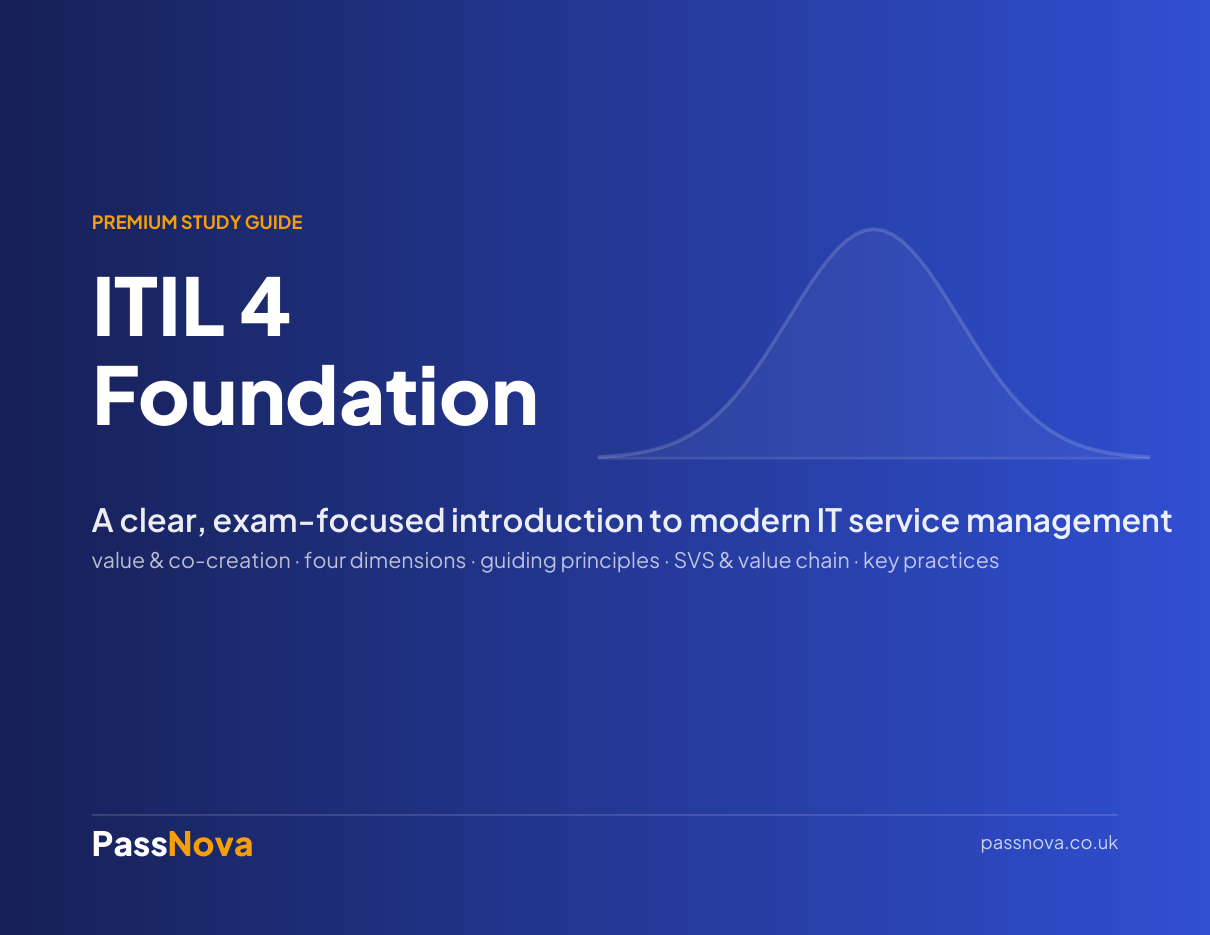 ITIL 4 Foundation study guide cover