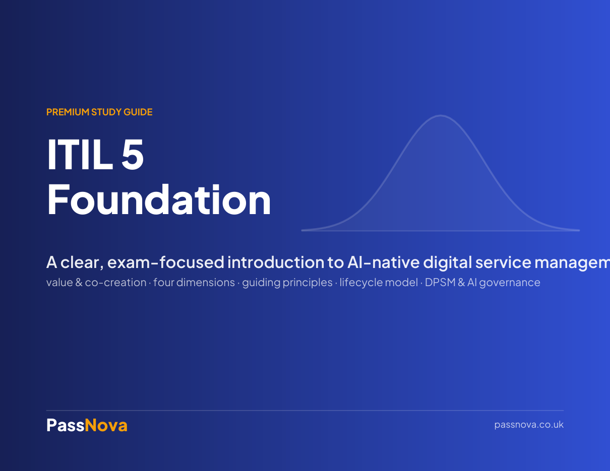 ITIL 5 Foundation study guide cover