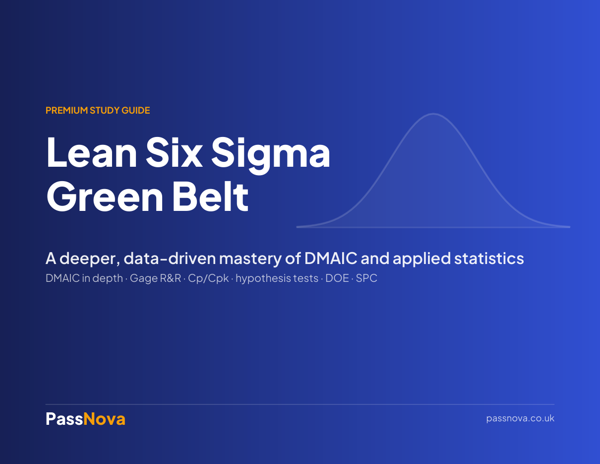 Lean Six Sigma Green Belt study guide cover