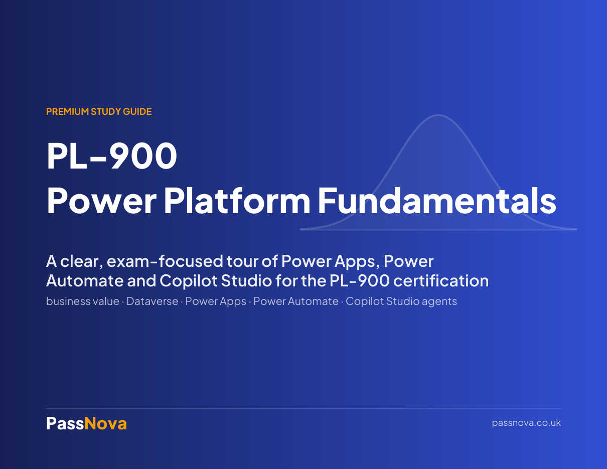 Microsoft PL-900 (Power Platform Fundamentals) study guide cover