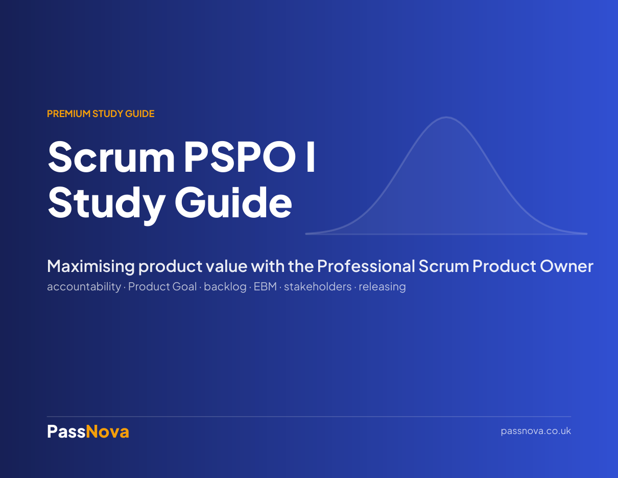 Scrum PSPO I study guide cover