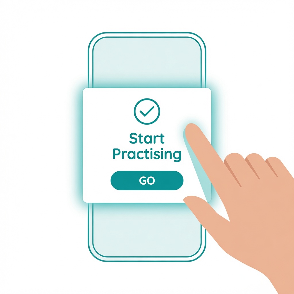 A learner choosing a UK exam to practise